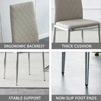 Dining chair, black chair and 6-piece set of