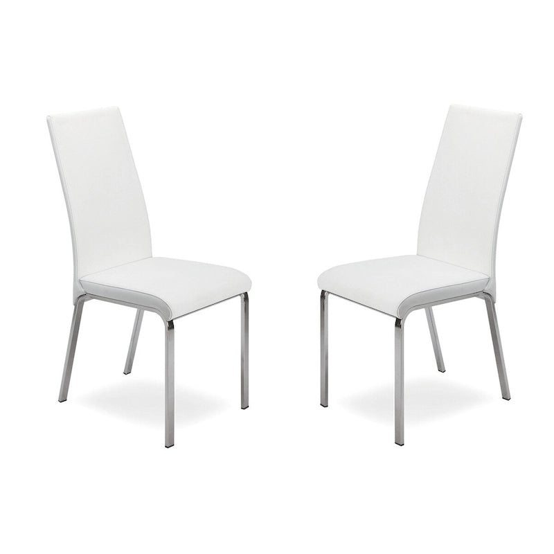 Set of 2 Dining Chair in Taupe Top Grain Leather