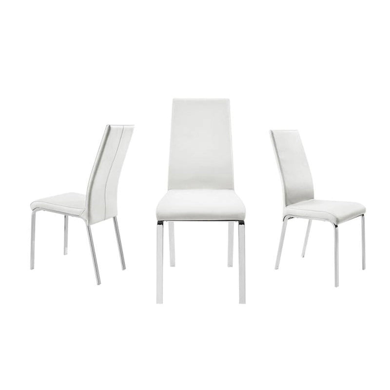 Set of 2 Dining Chair in Taupe Top Grain Leather