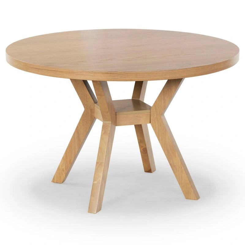 48-inch Round Wood Dining Table - Natural - 48Wx48Dx30H